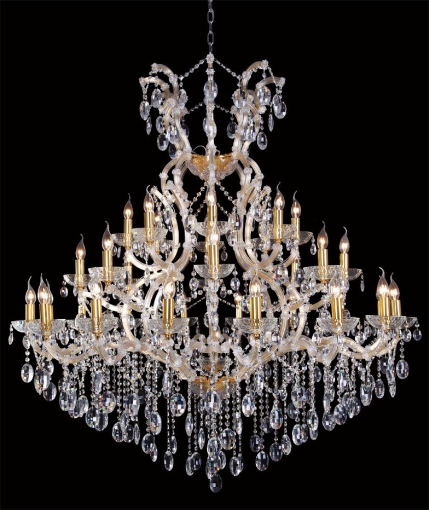 Подвесная люстра HOLLYWOOD SP16+8+8 GOLD Crystal Lux