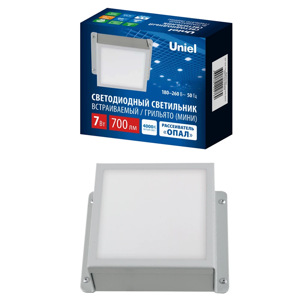 ULP-1010-7W/4000K IP54 GRILYATO OPAL WHITE Uniel