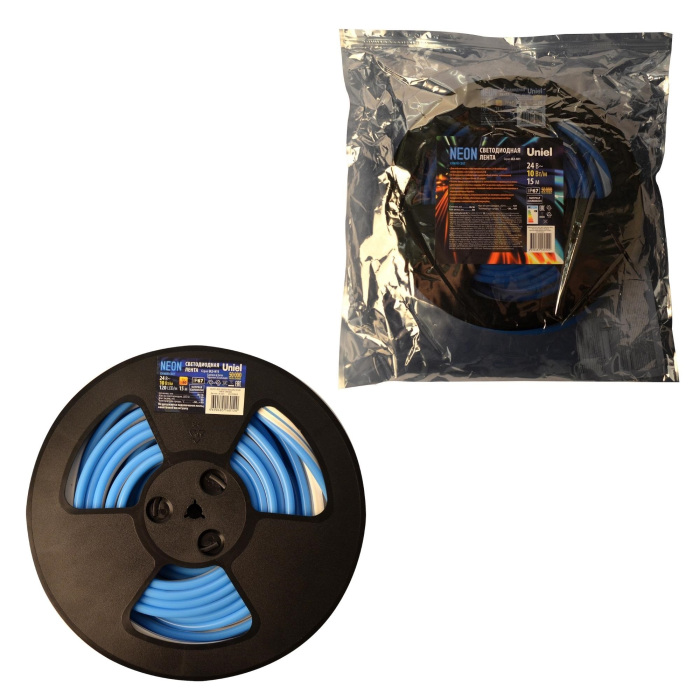 ULS-N11-2835-120LED/m-8mm-IP67-DC24V-10W/m-15M-BLUE катушка в герметичной упаковке_