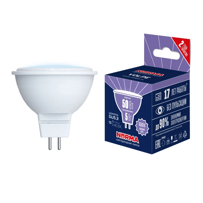 LED-MR16-5W/6500K/GU5.3/FR/NR Volpe