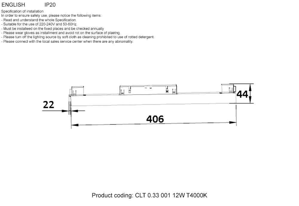 CLT 0.33 001 12W WH T4000K Crystal Lux