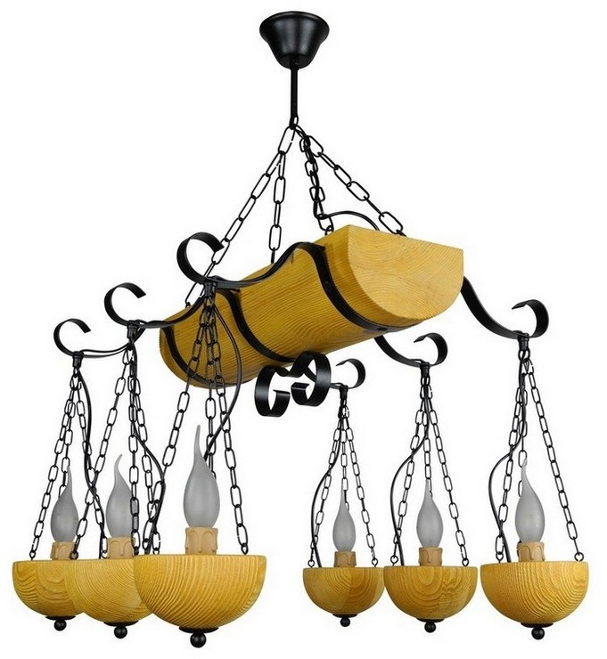 Подвесная люстра Геркулес Геркулес-6 сосна Тарьсма