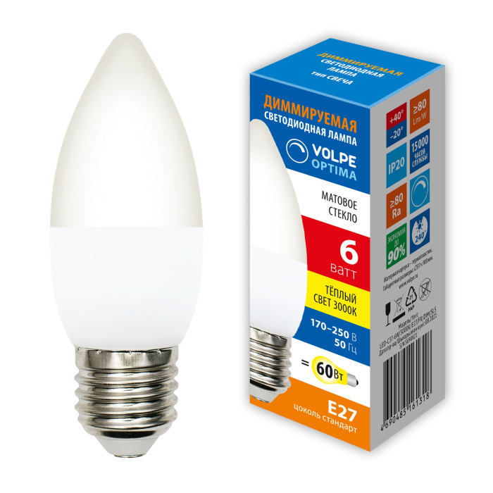 LED-C37-6W/3000K/E27/FR/DIM/SLS_