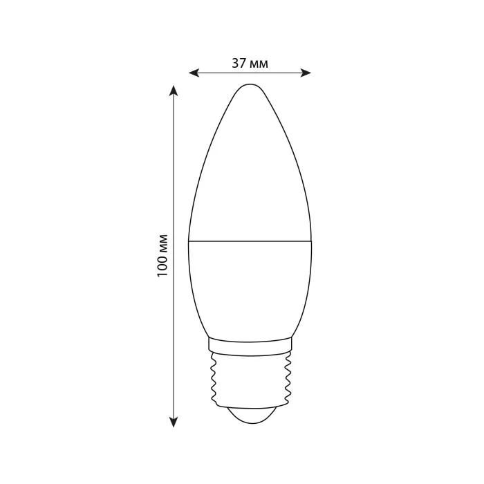 LED-C37-6W/3000K/E27/FR/DIM/SLS Volpe