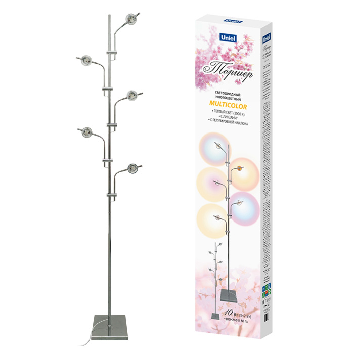 ULM-T640 5x2W/3000K CHROME MULTICOLOR_