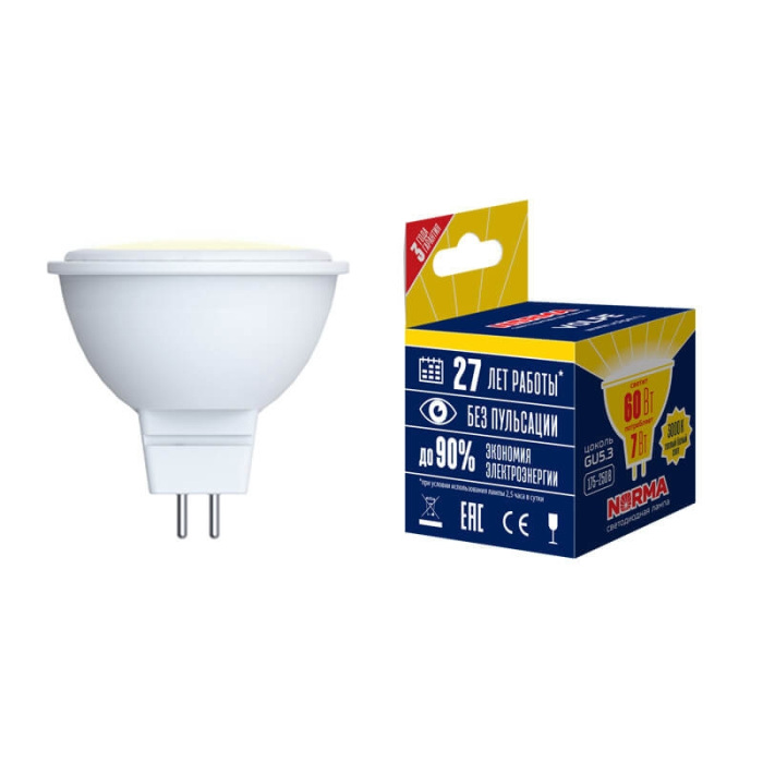 LED-JCDR-10W/WW/GU5.3/NR картон_
