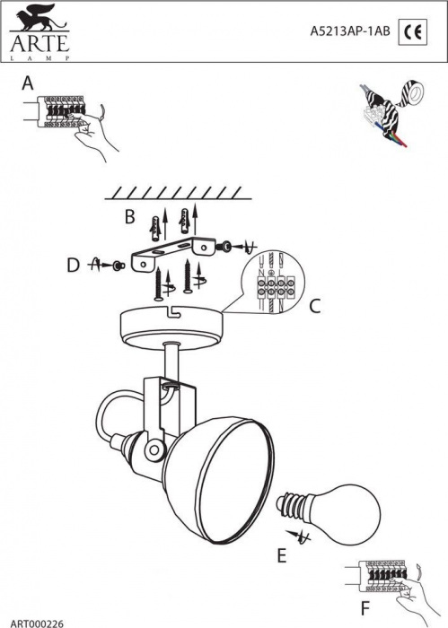 A5213AP-1WG Arte Lamp