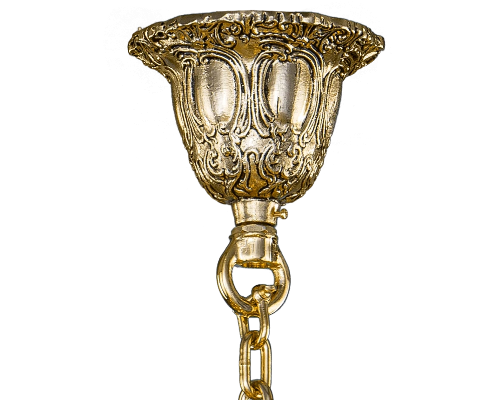 AS/903/108/36 Gold Ox.Baii & Basket Asfour Crystal