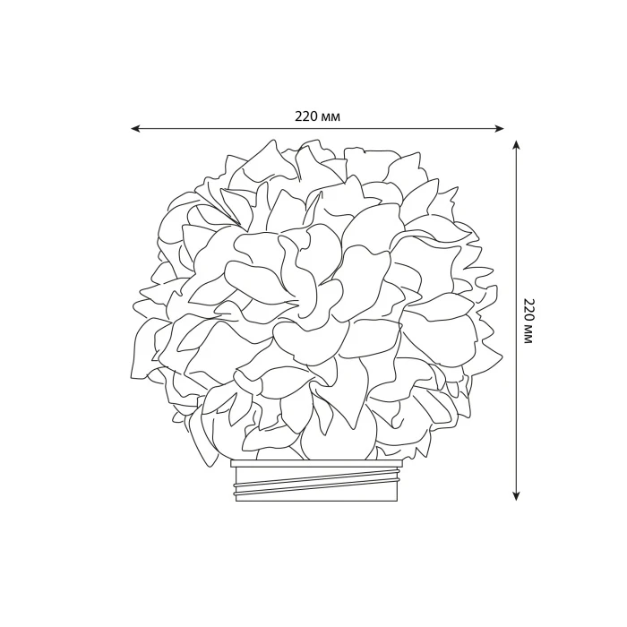 ULW-R07 T/3000K/150C/A Гортензия Белый/Сиреневый Uniel
