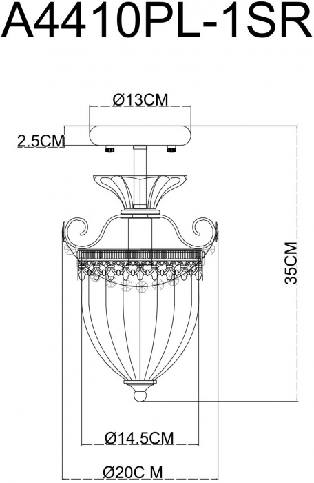 A4410PL-1SR Arte Lamp