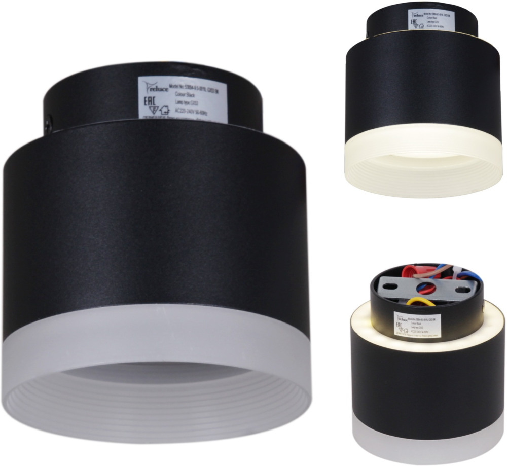 53004-9.5-001IL GX53+LED3W BK_