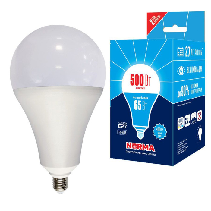 LED-A160-65W/4000K/E27/FR/NR картон_
