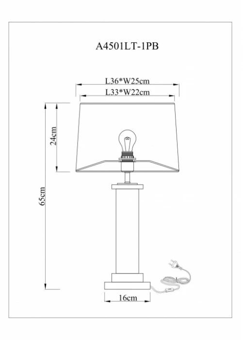 A4501LT-1PB Arte Lamp