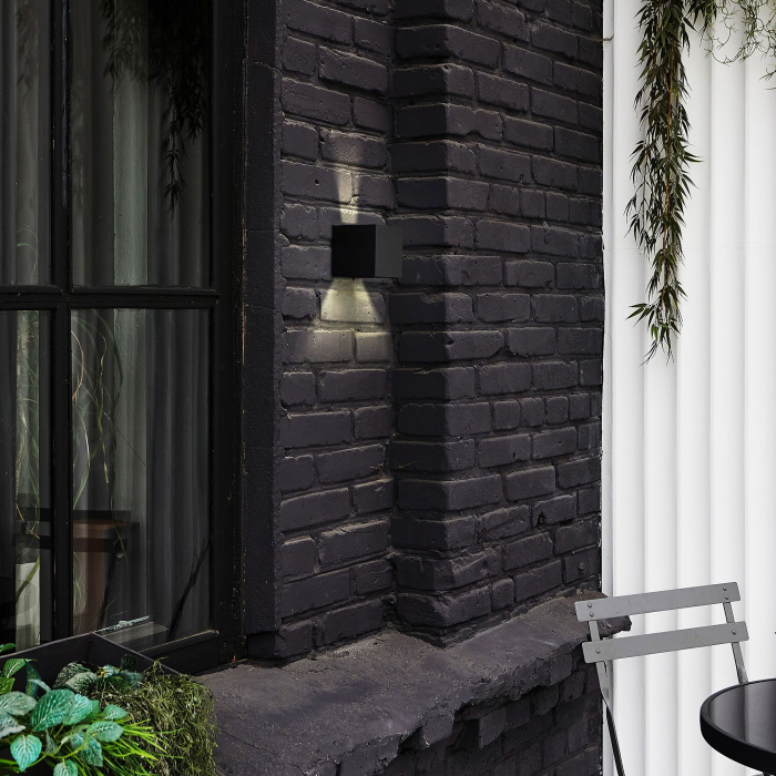 ULU-S55B-2x3W/3000K+4000K+6000K IP65 BLACK_