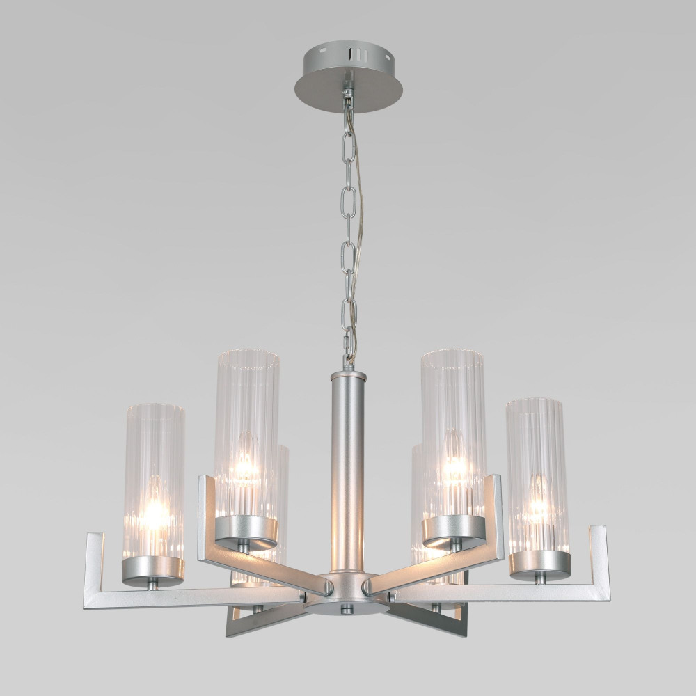 Подвесная люстра Arganie 60133/6 серебро Eurosvet