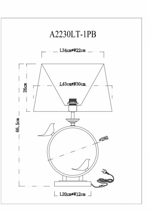A2230LT-1PB Arte Lamp