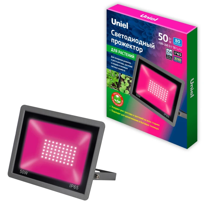 ULF-P42-50W/SPBR IP65 180-260V BLACK картон Uniel