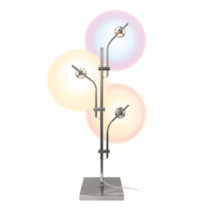 ULM-T640 3x2W/3000K CHROME MULTICOLOR_