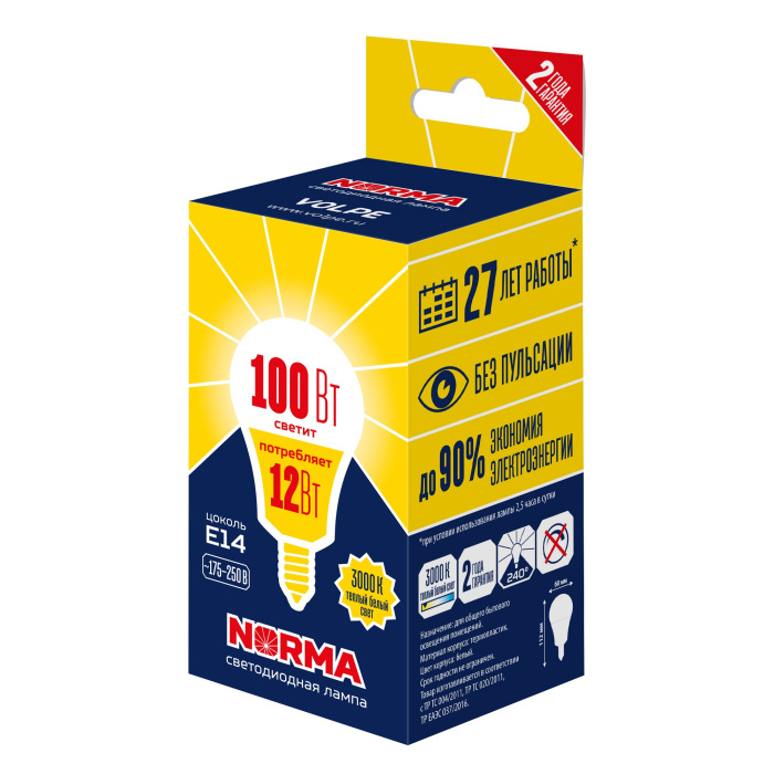 LED-G60-12W/3000K/E14/FR/NR_