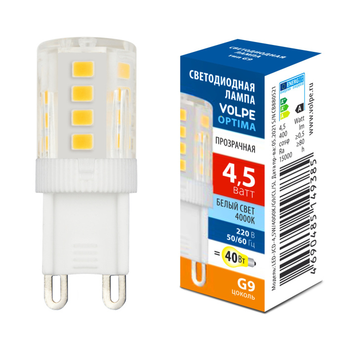 LED-JCD-4,5W/4000K/G9/CL/SLS_