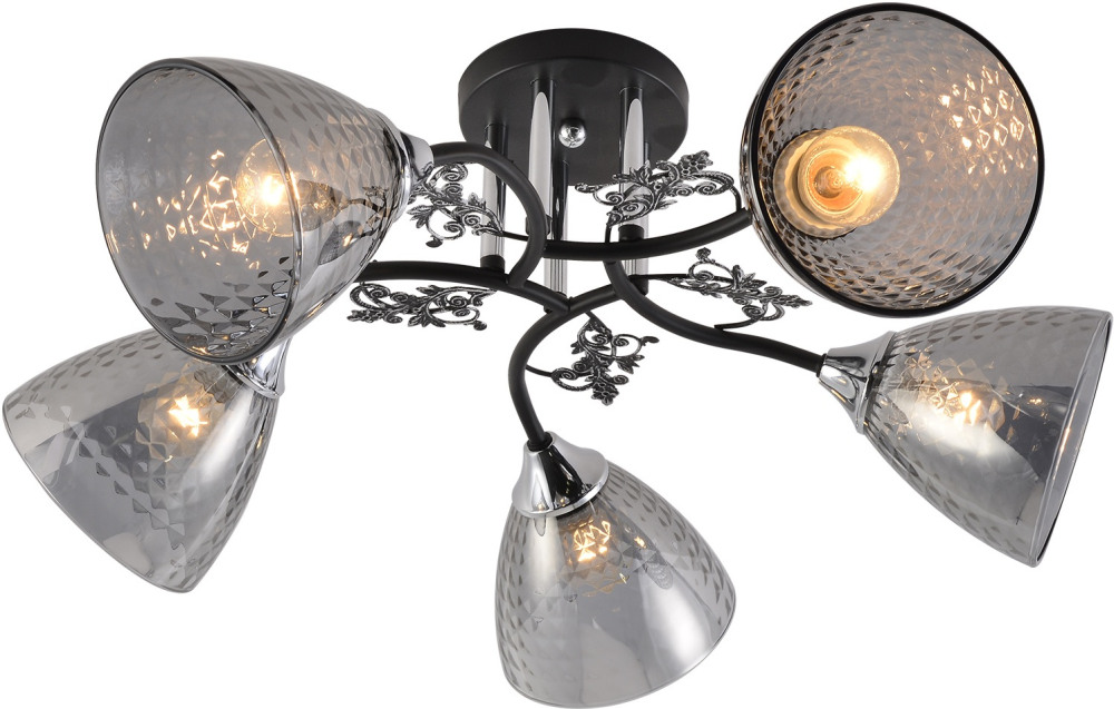 Потолочная люстра  01525-0.3-05 BK+CR Reluce