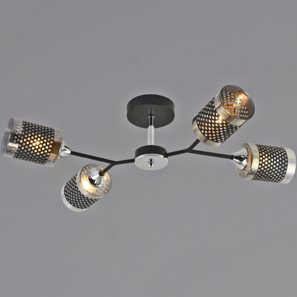 Потолочная люстра  01405-3.3-04B BK+CR Reluce