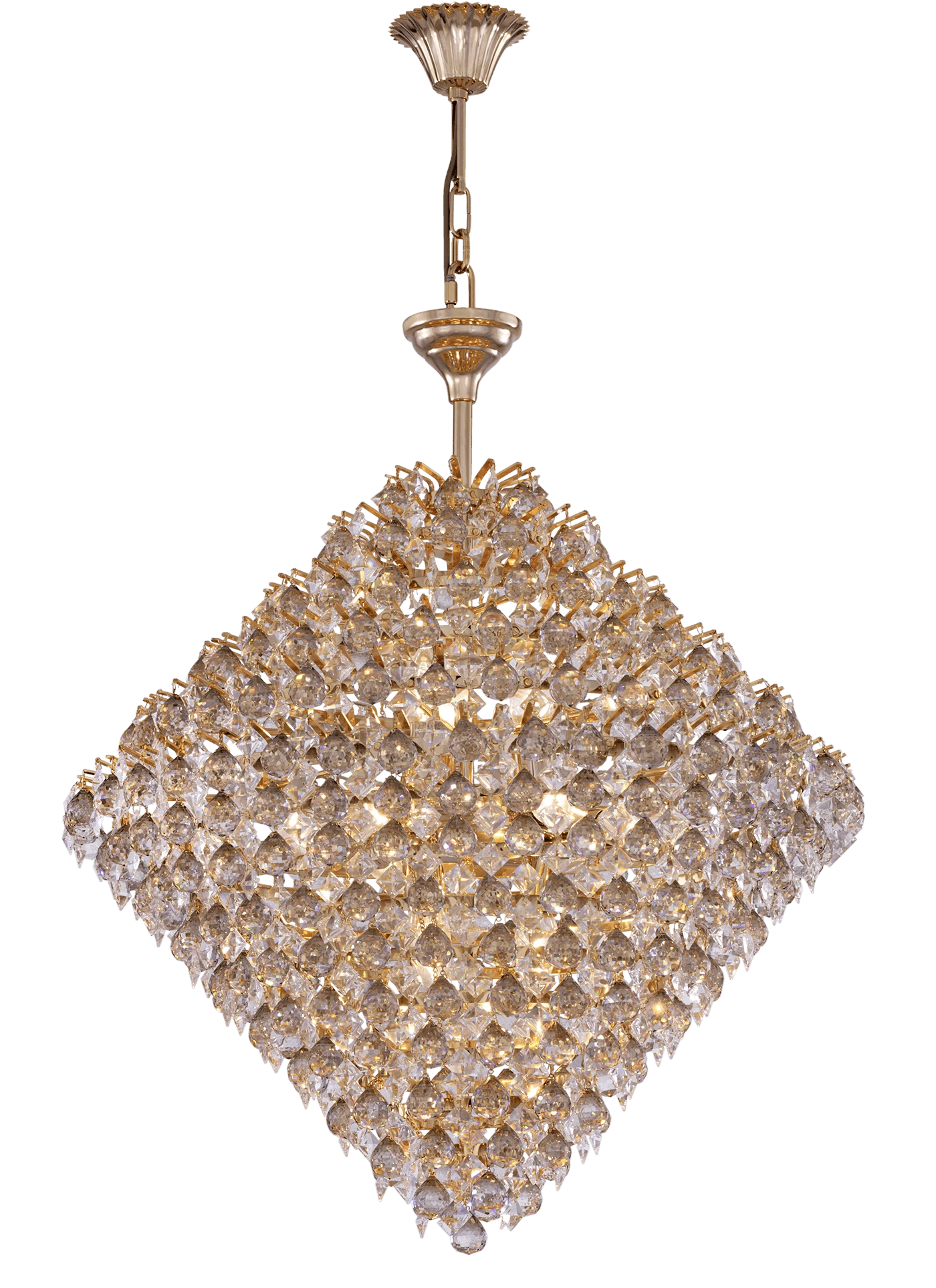 AS/21/2260/8 Gold Ball*Oct.Square Asfour Crystal