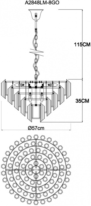 A2848LM-8GO Arte Lamp