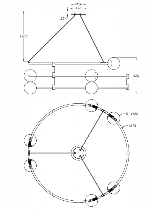 MOD317PL-06G Maytoni