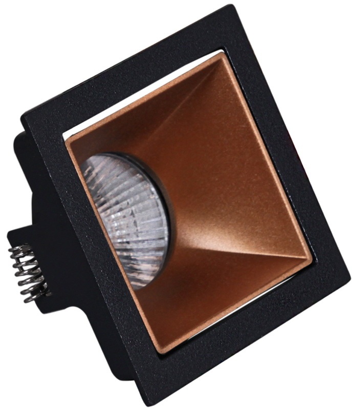 Точечный светильник  16086-9.0-001PT MR16 BK+ROSE GD Reluce