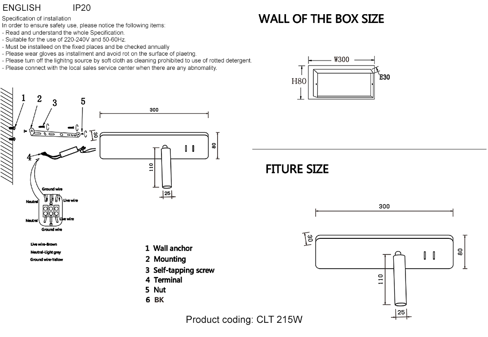CLT 215W  WH Crystal Lux