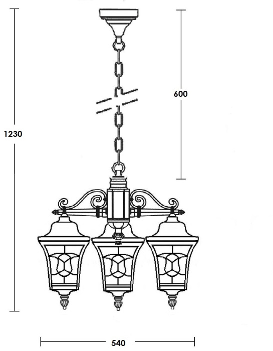 91870S/3 Bl Oasis Light