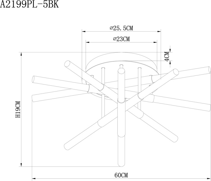 A2199PL-5BK Arte Lamp