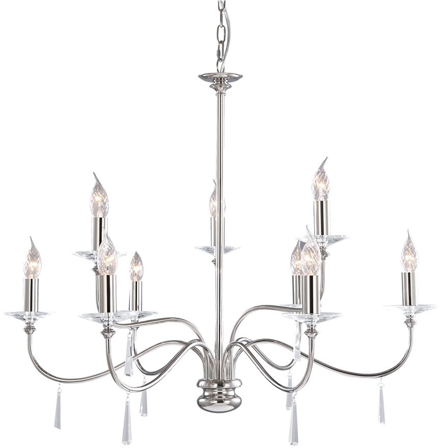 Подвесная люстра Finsbury Park FP9-POL-NICKEL Elstead