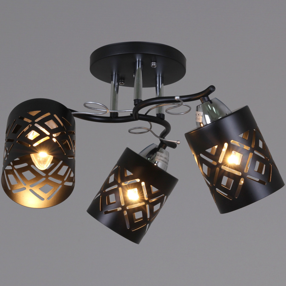 Потолочная люстра  08267-0.3-03 BK+CR Reluce