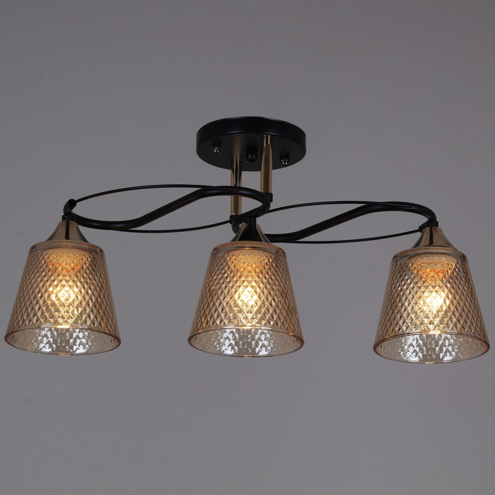 Потолочная люстра 06087-0.3-03 BK+FG Reluce