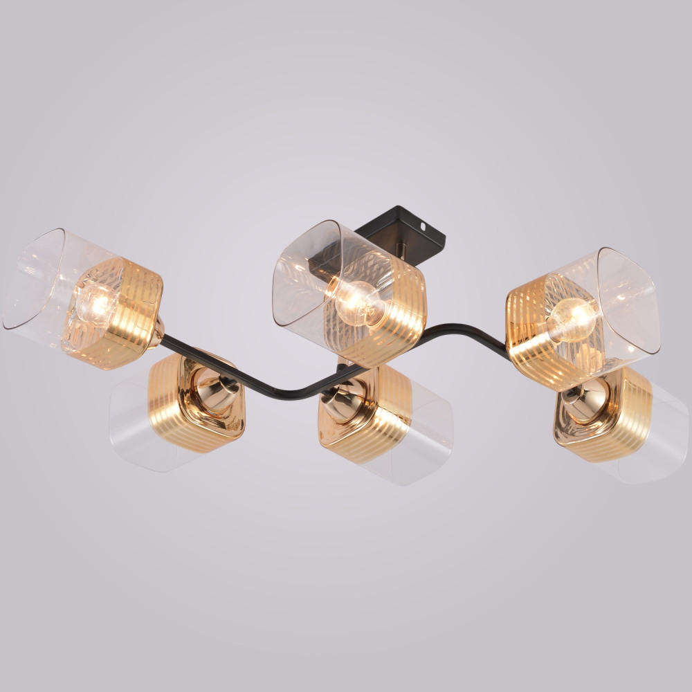 Потолочная люстра  01615-0.3-06 BK+FGD Reluce