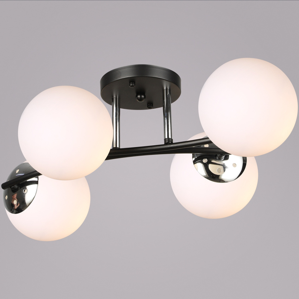 Потолочная люстра  02318-0.3-04 BK+CH Reluce