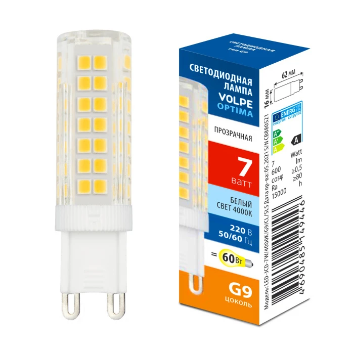 LED-JCD-7W/4000K/G9/CL/SLS Volpe