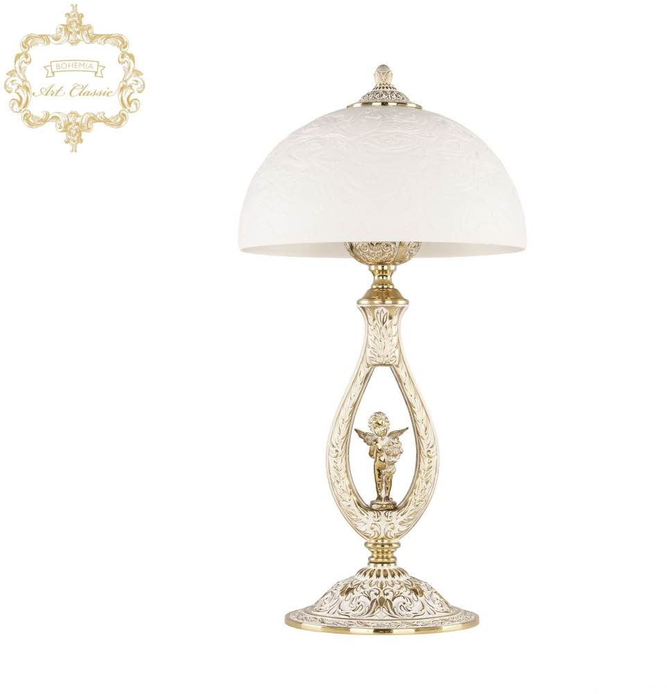 Интерьерная настольная лампа 32.14 32.1400L.30.GW.Rose.FA10M Art Classic