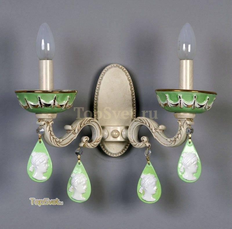 Бра Nervilamp 930/2A/CG GREEN IVORY