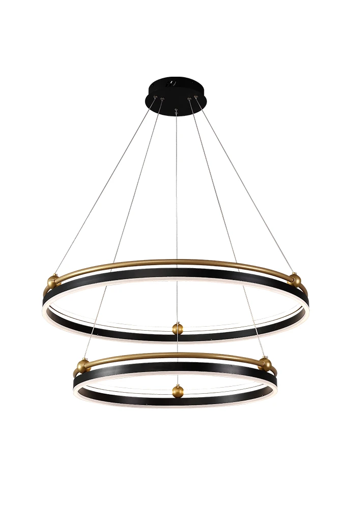 FERNANDO SP123W LED D600+800 BLACK/GOLD Crystal Lux