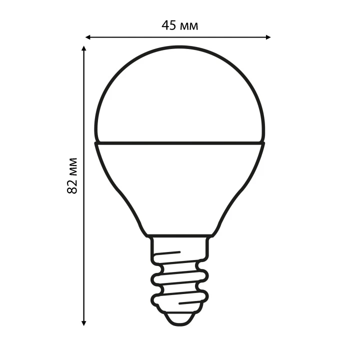 LED-G45-6W/3000K/E14/FR/DIM/SLS Volpe