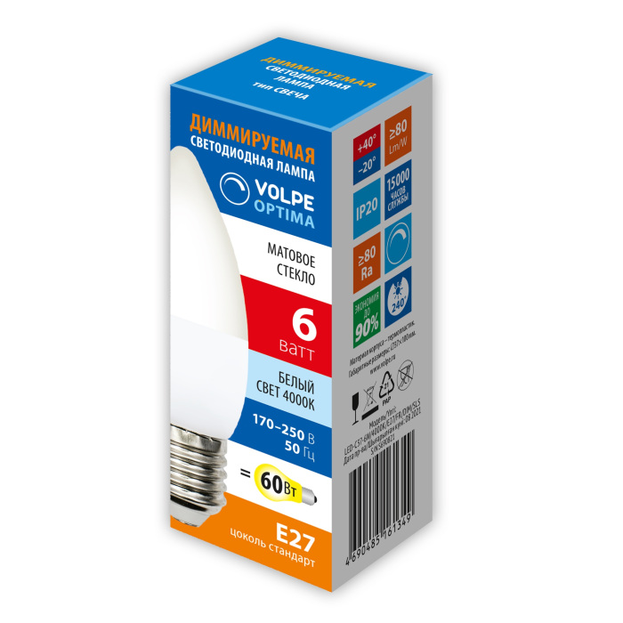 LED-C37-6W/4000K/E27/FR/DIM/SLS_