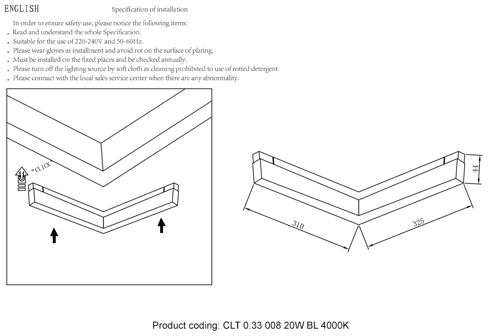 CLT 0.33 008 20W BL 4000K_