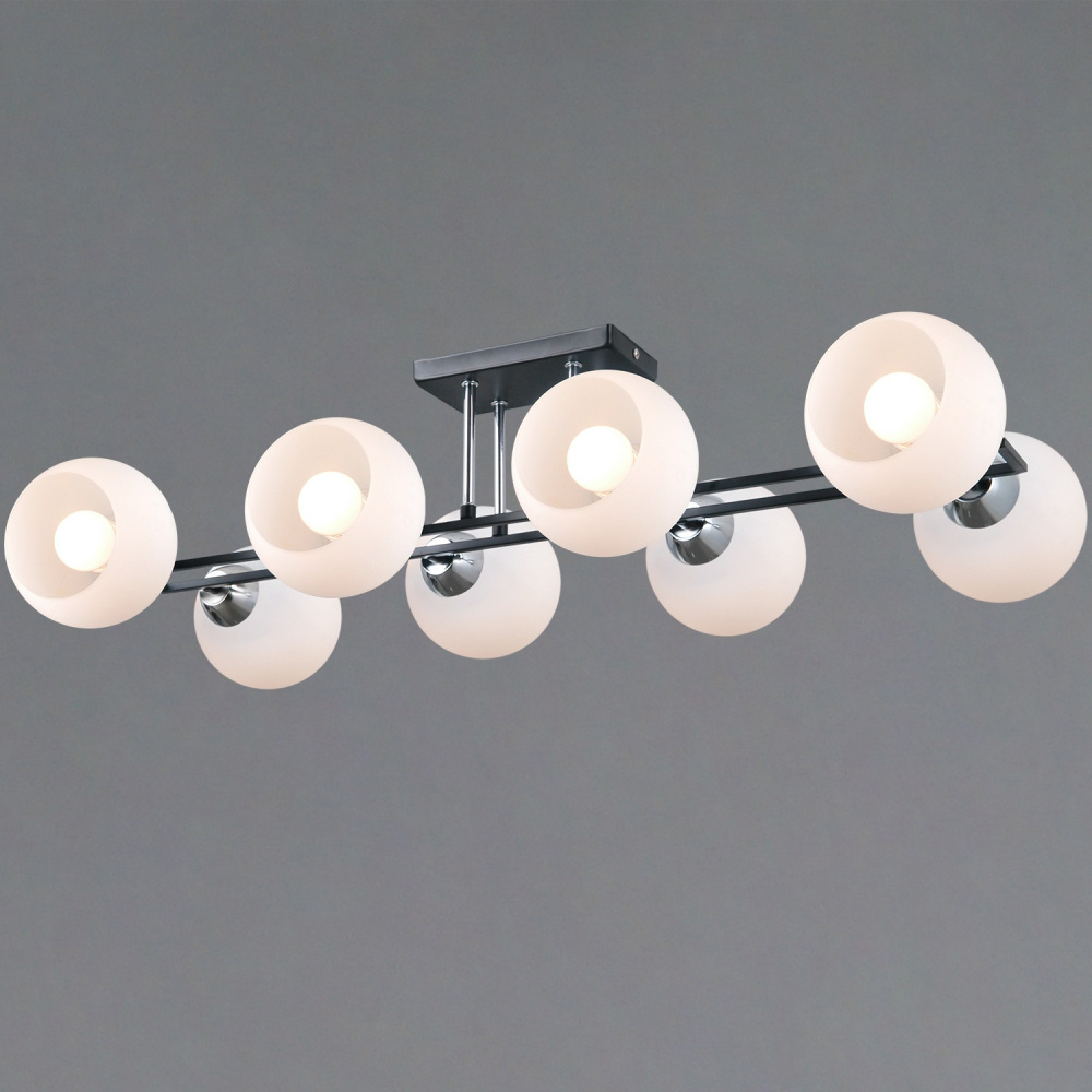 Потолочная люстра  IL0791-8CSQ-25 BK CR TRENTO ILLUMICO