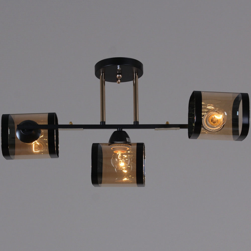 Потолочная люстра 09063-3.3-03 BK+FG Reluce